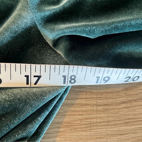 Baltic Born Dress Artemis Velvet Maxi Deep Lagoon Green Short Sleeve Sz Large - Picture 10 of 12